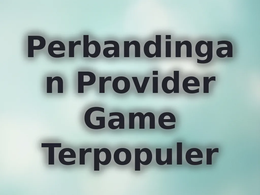 Perbandingan Provider Game Terpopuler